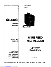 Sears Craftsman 934.20105 Owner's Manual