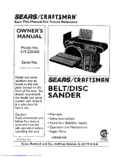 Sears Craftsman 319.226560 Owner's Manual