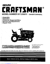 Sears Craftsman 917.259011 Owner's Manual