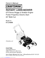 Craftsman 917.370840 Owner's Manual