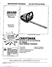 Craftsman 358.795630 Operator's Manual