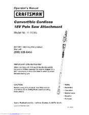 Craftsman 71.74295 Operator's Manual