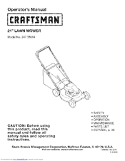 Craftsman 247.38814 Operator's Manual