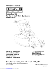Craftsman 33170 Operator's Manual