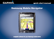 Garmin Samsung Mobile Navigator Quick Start Manual