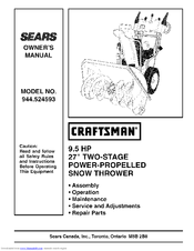 Craftsman 944.524593 Owner's Manual