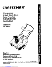 Craftsman 536.884681 Owner's Manual