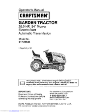 Craftsman 917.286460 Operator's Manual