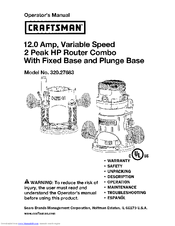 Craftsman 320.27683 Operator's Manual