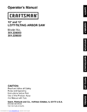 Craftsman 351.228030 Operator's Manual