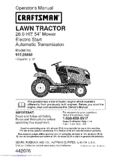 Craftsman 917.288630 Operator's Manual