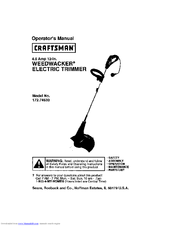 Craftsman Weedwacker 172.74533 Operator's Manual
