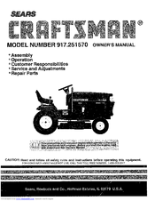 Sears Craftsman 917.251570 Owner's Manual