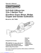 Craftsman 320.74900 Operator's Manual