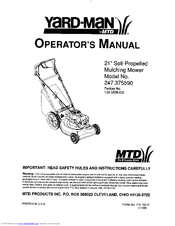 Yard-Man 247.375590 Operator's Manual