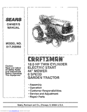 Craftsman 917.255960 Owner's Manual