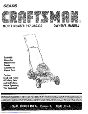 Craftsman 917.380330 Owner's Manual