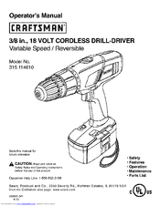 Craftsman 315.114610 Operator's Manual