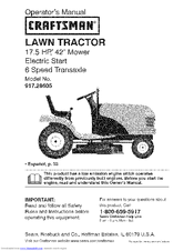 Craftsman 917.286050 Operator's Manual