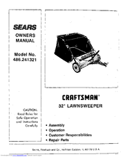 Craftsman 486.241321 Owner's Manual