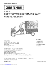 Craftsman 486.245041 Operators Operator's Manual