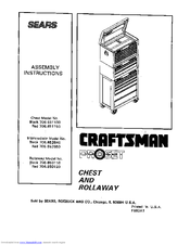 Sears Craftsman Proset 706.651150 Assembly Instructions Manual