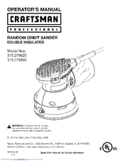 Craftsman 315.279890 Operator's Manual