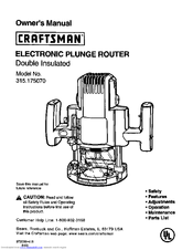 Craftsman 315.175070 Owner's Manual