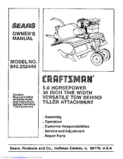 Sears Craftsman 842.252440 Owner's Manual
