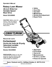 Craftsman 536.885600 Operator's Manual
