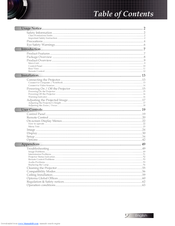 Optoma W304M User Manual