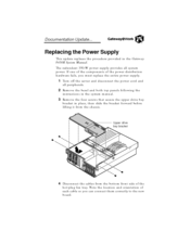 Gateway Replacing the Power Supply Documentation Update