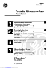 GE JE635 Owner's Manual