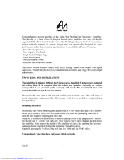 Audio Note MEISHU Phone Owner's Information