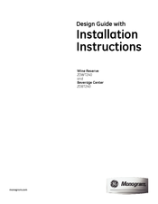 GE Monogram ZDWT240 Installation Instructions Manual