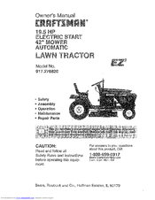 Craftsman EZ3 917.270820 Owner's Manual