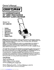 Craftsman 917.389240 Owner's Manual