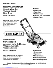 Craftsman 536.885601 Operator's Manual