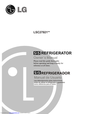 LG LSC27921ST - 26.5 Cu. Ft. Side Owner's Manual