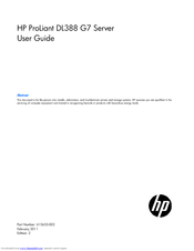 HP ProLiant DL388 User Manual