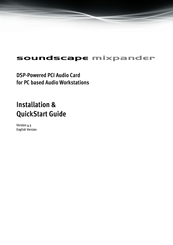 Solid State Logic soundscape mixpander Installation & Quick Start Manual