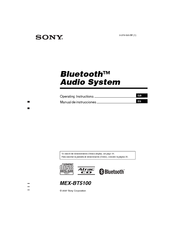 Sony BluetoothH MEX-BT5100 Operating Instructions Manual