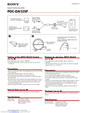 Sony POC-DA12SP User Manual