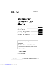 Sony XR-3503MK2 Operating Instructions Manual