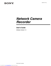 Sony Network Camera Recorder V 1.0 User Manual