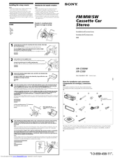 Sony XR-C550 Manuals | ManualsLib