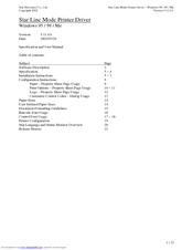 Star Micronics Star Line Mode Printer Driver Specification And User Manual