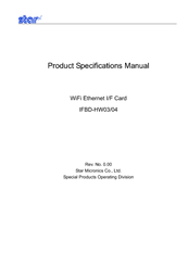 Star Micronics IFBD-HW04 Product Specifications Manual