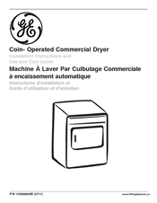 GE Coin- Operated Commercial Dryer and Installation Instructions And Use And Care Manual