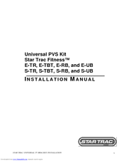 Star Trac Star Trac Fitness S-TR Installation Manual